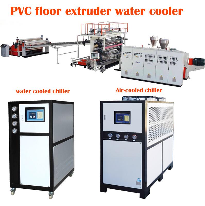 உற்பத்தி வரிசையில் குளிர்விப்பான் உருவாக்கும் PVC தரையின் பங்கு
